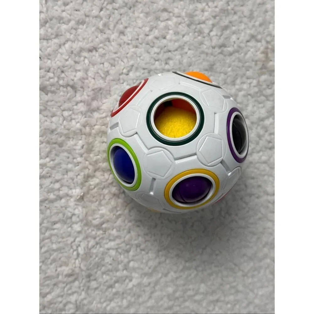 Magic Rainbow Puzzle Ball- Fidget Ball Puzzle Game- Brain Teaser Toy